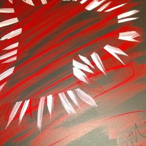 Paint poured image of a dog